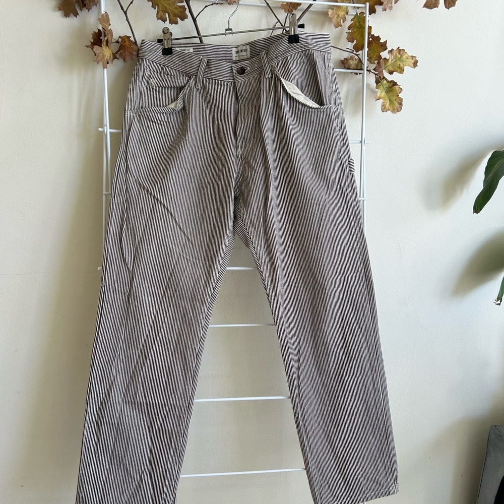 Todd Snyder Tan Striped Men's Straight Jeans